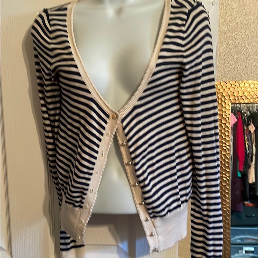 Striped Navy and Cream GUESS  Sweater